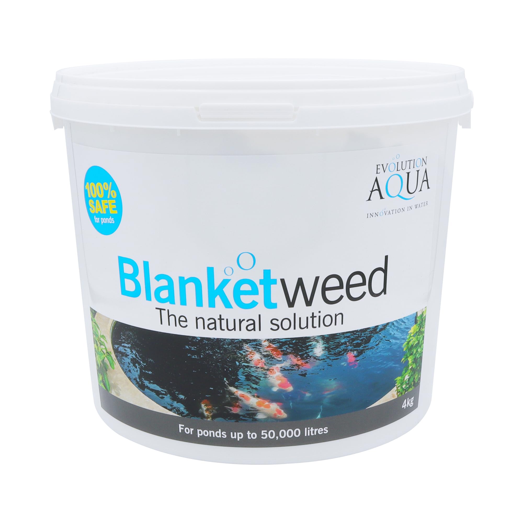 Evolution Aqua Blanketweed - Effective Blanket Weed Treatment for Ponds & Pond Algae Treatment | Pond Weed Remover and Pond Cleaner | All-Natural Solution | Treats up to 50000L | 4KG