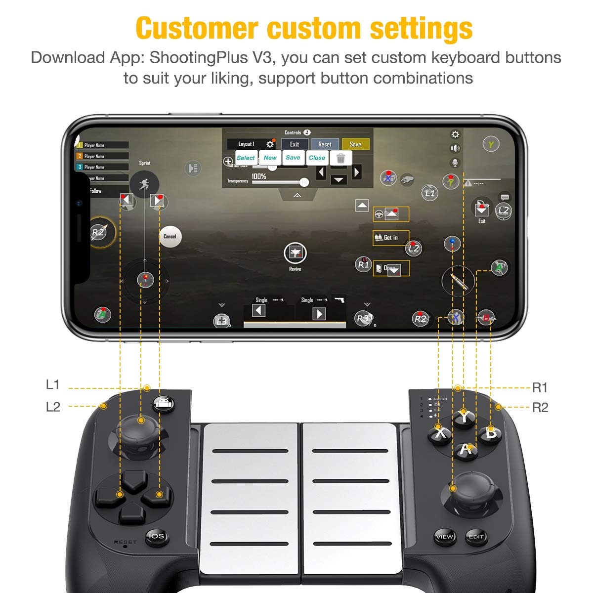 Beboncool Mobile Game Controller For Pubg Mobile Phone Triggers Controller For Iphone Ios Android Buy Online In Lithuania At Lithuania Desertcart Com Productid