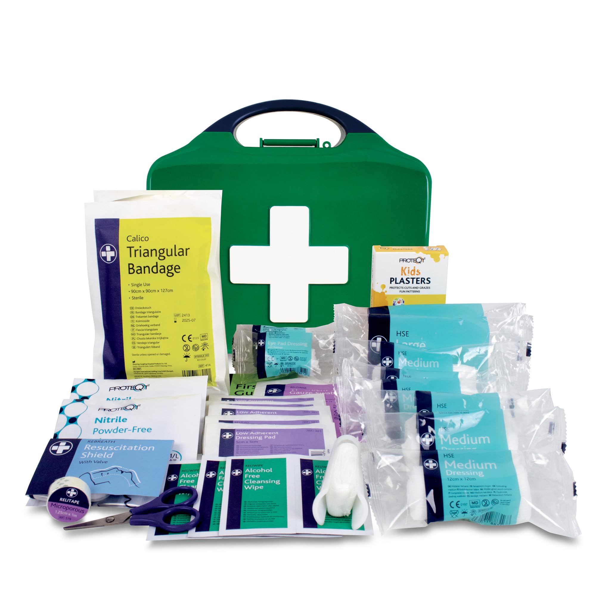 Reliance Medical Children's First Aid Kit - for Kids, Childcare Providers, Schools, and Home Use, Wall-Mountable Aura Box