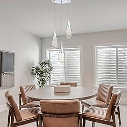JoollySun Crystal Pendant Light Fixtures: 3 Light