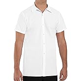 Red Kap Chef DesignsSpun Poly Long Cook Shirt, White, Short Sleeve Large