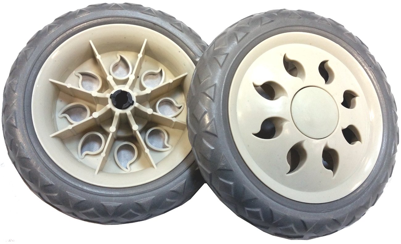 2 x Quality Replacement Spare Wheels for Shopping Trolleys and Carts
