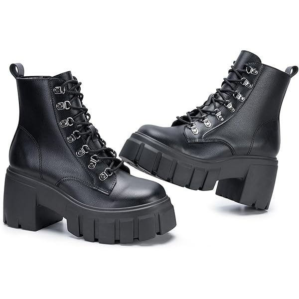 Amazon.com | STYLISH S TAMMY ~ Womens Lace Up Ankle Boots Chunky