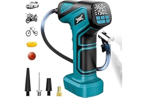 DIYtoolifz 150PSI Tire Inflator Compatible with Makita 18V, Portable Air Compressor Electric Cordless Air Pump with Emergency