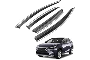 HOPE YOU READY Shatterproof Tape-On Window Deflectors for 2015-2021 Lexus NX200T NX300 NX300H, Extra Durable Window Rain Guards, Vent Window Visors for Cars, Vent Deflector, 4pcs