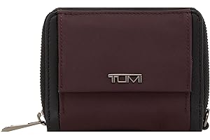 TUMI - Voyageur Tri-Fold Zip-Around Wallet - Premium Zip Travel Wallet for Women & Men - Stain & Water Resistant - Deep Plum