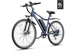 Heybike Electric Bike for Adults, 750W Peak Brushless Motor, up to 40Miles, 22mph Max Speed Electric Mountain Bike, 480WH Removable Battery Ebike, 27.5'' Tires, 7-Speed and Front Suspension