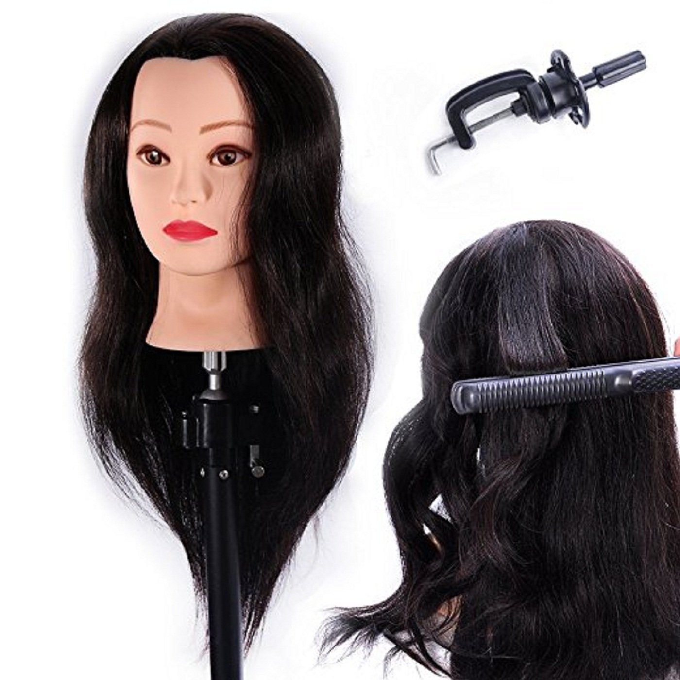 Buy Mannequin Head 100 Human Hair Hairdresser Training Head