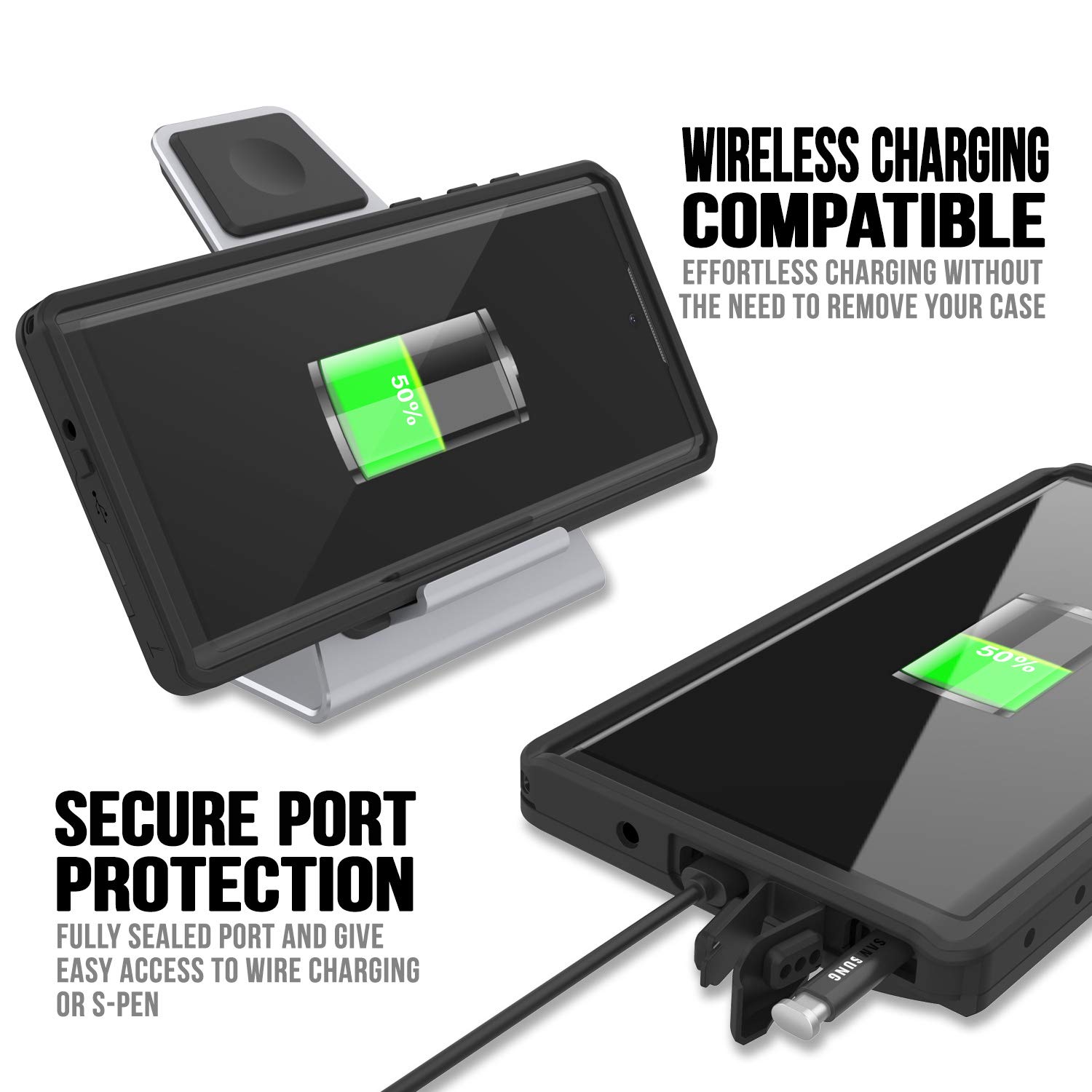 Punkcase Galaxy Note 10 Plus Waterproof Case [StudStar Series] [Slim Fit] [IP68 Certified] [Shockproof] [Dirtproof] [Snowproof] Armor Cover Compatible W/Samsung Galaxy Note 10+ Plus [Clear]