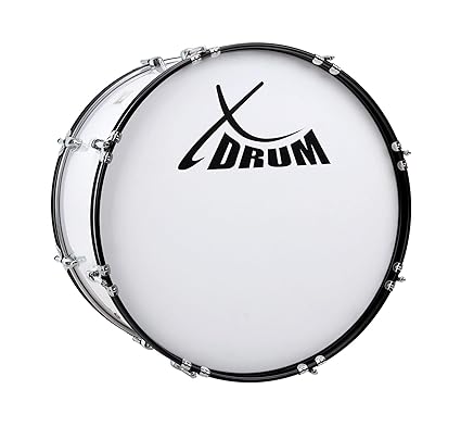 XDrum MBD-220 Marsch Bass Trommel, Fußball Pauke 20' x 12' (6,5 kg, 4 Ösen, Spannschrauben, inkl. Paar Schlägel, Tragegurte, 