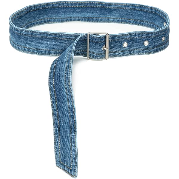 Amazon.com: GALPADA Denim Wide Waist Belt for Women Retro  display picture 1
