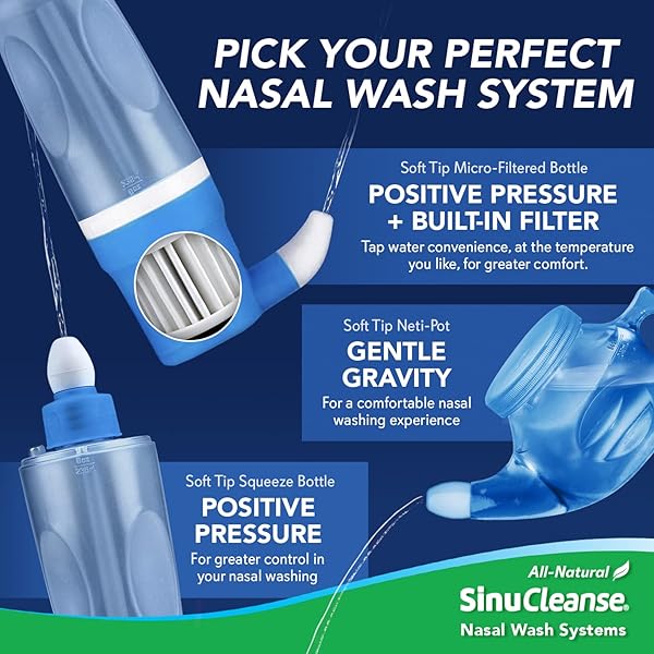 SINUCLEANSE PRE-MIXED SALINE PACKETS FOR SINUS RINSE AND NASAL IRRIGATION SYSTEMS, 100 COUNT, MADE IN USA, ALL-NATURAL, PHARMACEUTICAL GRADE AND PH BALANCED