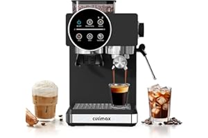 CUSIMAX Espresso Machine with Grinder, 20 Bar Professional Expresso Coffee Machines with Milk Frother Steam Wand, Espresso Maker with 60oz Removable Water Tank, Cappuccino & Latte Machine for Home