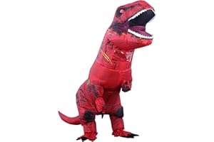 PIAMIF Inflatable Dinosaur Costume Adult, Fancy Halloween Blow up T-Rex Costume Full Body Dino Costume for Cosplay Party
