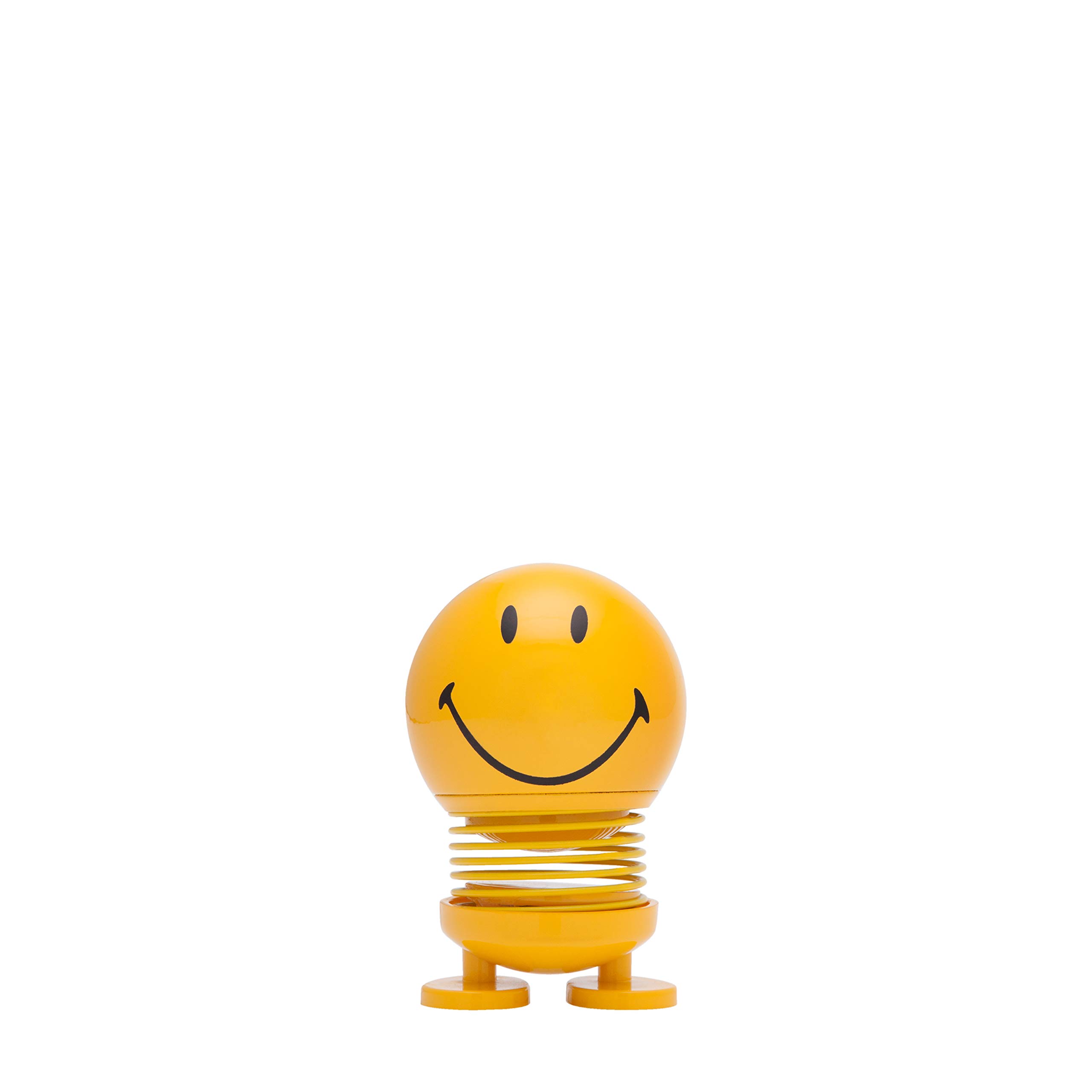 Hoptimist Smiley – Classic Wobbly Figure Decoration with Iconic Smile – Scandinavian Desk and Office Gadget – Fun Collectible Gift for Friends, Family or Colleagues – 6.6 x 5.6 cm – Small – Yellow