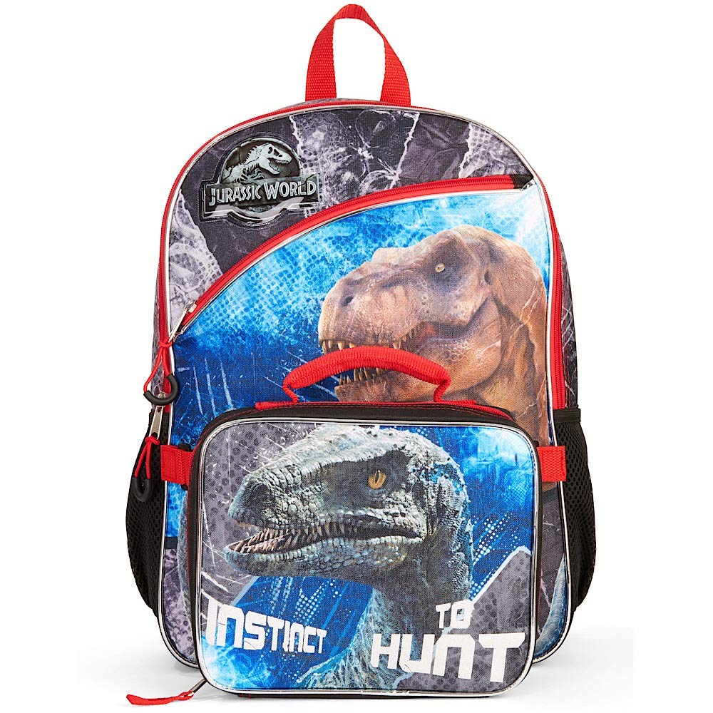 Jurassic World Backpack And Lunch Box Set For Boys Kids