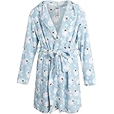 Rene Rofe Boys Fleece Robe - Long Sleeve Plush Fleece Hooded Robe for Boys with Kids Secure Tie Belt