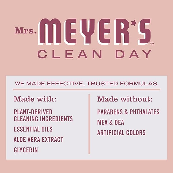 MRS. MEYER’S CLEAN DAY LIQUID DISH SOAP, ROSE, 16 FL. OZ