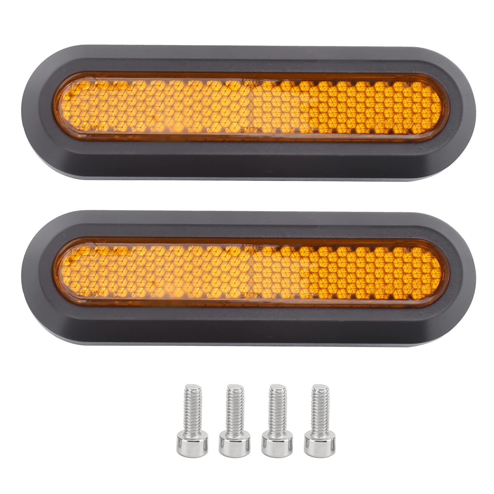 Keenso Scooter Wheel Cover, Scooter Rear Side Wheel Cover Electric Scooter Rear Wheel Cover Reflector Reflective Strip with Screws for M365/PRO/PRO2 Electric bicycle modification accessories