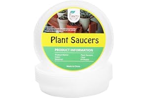 8 Pack of 5'' Clear Plant Saucer Drip Trays, Plant Tray for Indoor and Outdoor Plants, Thicker & Sturdier & Durable Plastic P