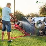 VOUNOT Ride on Mower Jack Lift Telescopic 400kg Red Garden Tractor Lift view 3