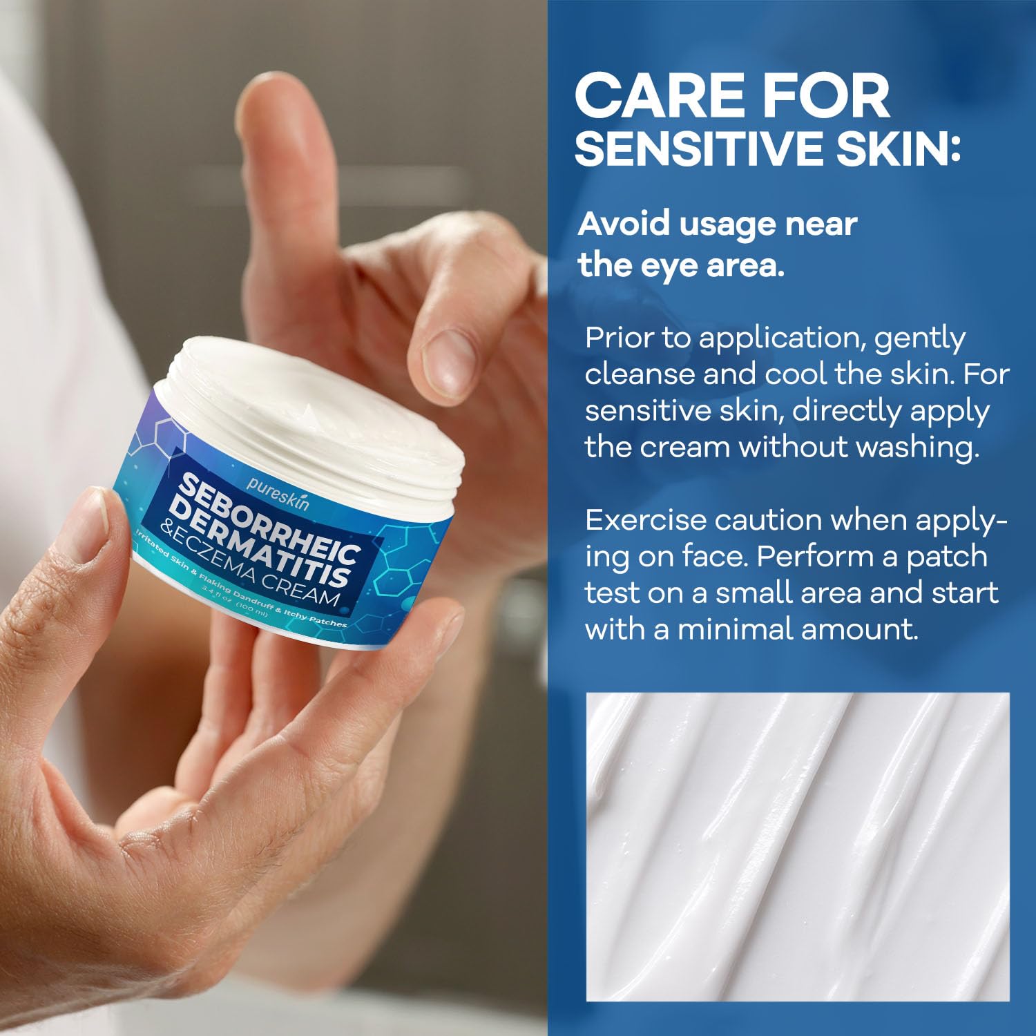 Seborrheic Dermatitis Psoriasis Cream: Antifungal Treatment - Traditional Herbal Infused - Relief for Flaking Irritated Scalp Skin - Steroids Free Lasting Result 3.4 Oz