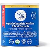 Baby's Only Organic Complete Nutrition Infant Formula, Milk Based Powder with Iron, Modeled After Breast Milk, Newborn to 12