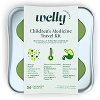 Welly Remedies - Children's Medicine Travel Kit, Individually Wrapped: Allergy Relief, Pain & Fever Relief, and Stomach…