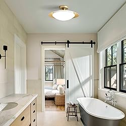 Dimmable Mid Century Modern Semi Flush Mount