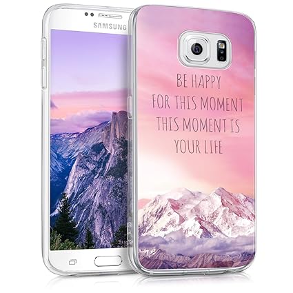 kwmobile Samsung Galaxy S6 / S6 Duos Hülle - Handyhülle für Samsung Galaxy S6 / S6 Duos - Handy Case in Rosa Violett Koralle