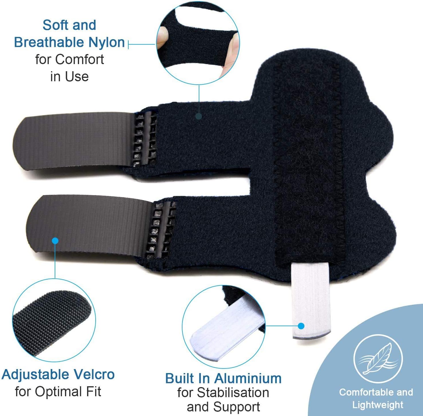 Trigger Finger Splint, Finger Knuckle Immobilization, Built-in Aluminium Support Trigger, Mallet Finger Brace Relieve Pain - Image 4