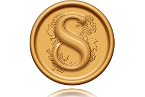 KKJCXY 20 Pack Letter S Wax Seal Stickers, Antique Gold Initial Alphabet Self-Adhesive Wax Stickers for Wedding Party, Birthday, Christmas Envelope Seals