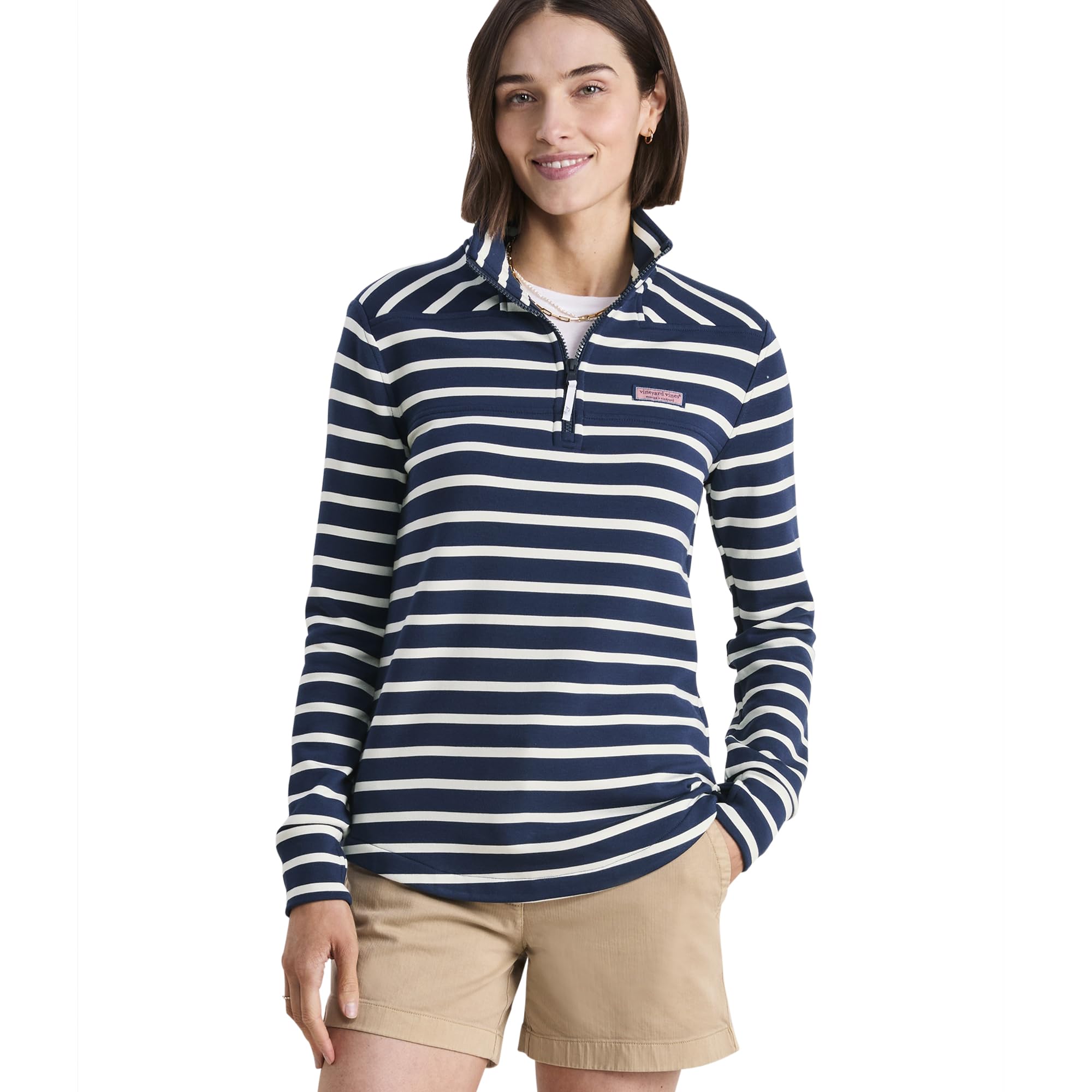 vineyard vines Dreamcloth Striped Relaxed Shep Shirt, Millie Stripe, X-Small