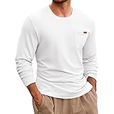 Yousify Mens Long Sleeve T Shirts Workout Athletic Crew Neck Pullover Shirt Casual Stretchy Loose Fit Shirts