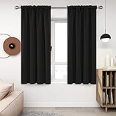 Deconovo Blackout Curtains Panels for Bedroom - Thermal Insulated Rod Pocket Room Darkening Drapes, Noise-Reducing Curtains, 