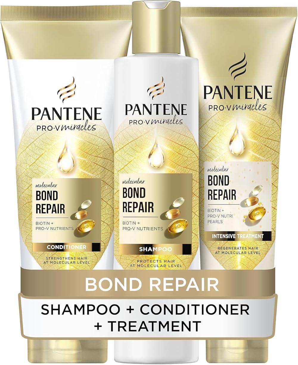 Pantene Molecular Bond Repair Shampoo Conditioner Deep Treatment Biotin Bundle