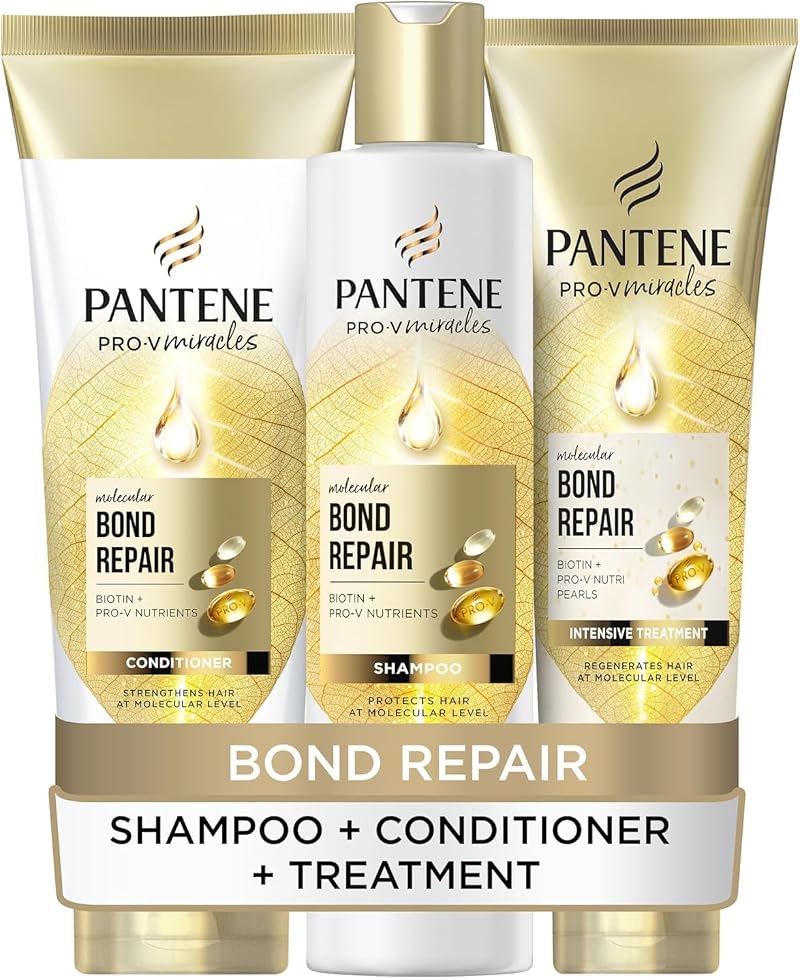 Pantene Molecular Bond Repair Shampoo Conditioner Deep Treatment Biotin Bundle