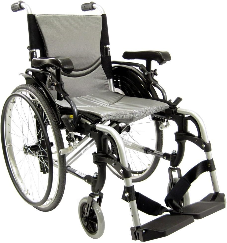 Karman 29 pounds S-305 Ergonomic Wheelchair 18" Pearl Silver: Health & Personal Care