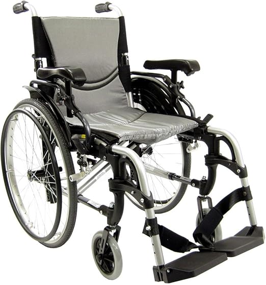 Karman Healthcare S305 Ergonomic Ultra Lightweight Manual Wheelchair, Pearl Silver, 18Inch