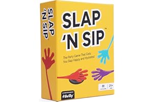 Slap N Sip A Hilarious Drinking Game with Sticky Hands, 200 Cards & A Sip Chip, Fast-Paced Adult Party Game for Game Nights, 