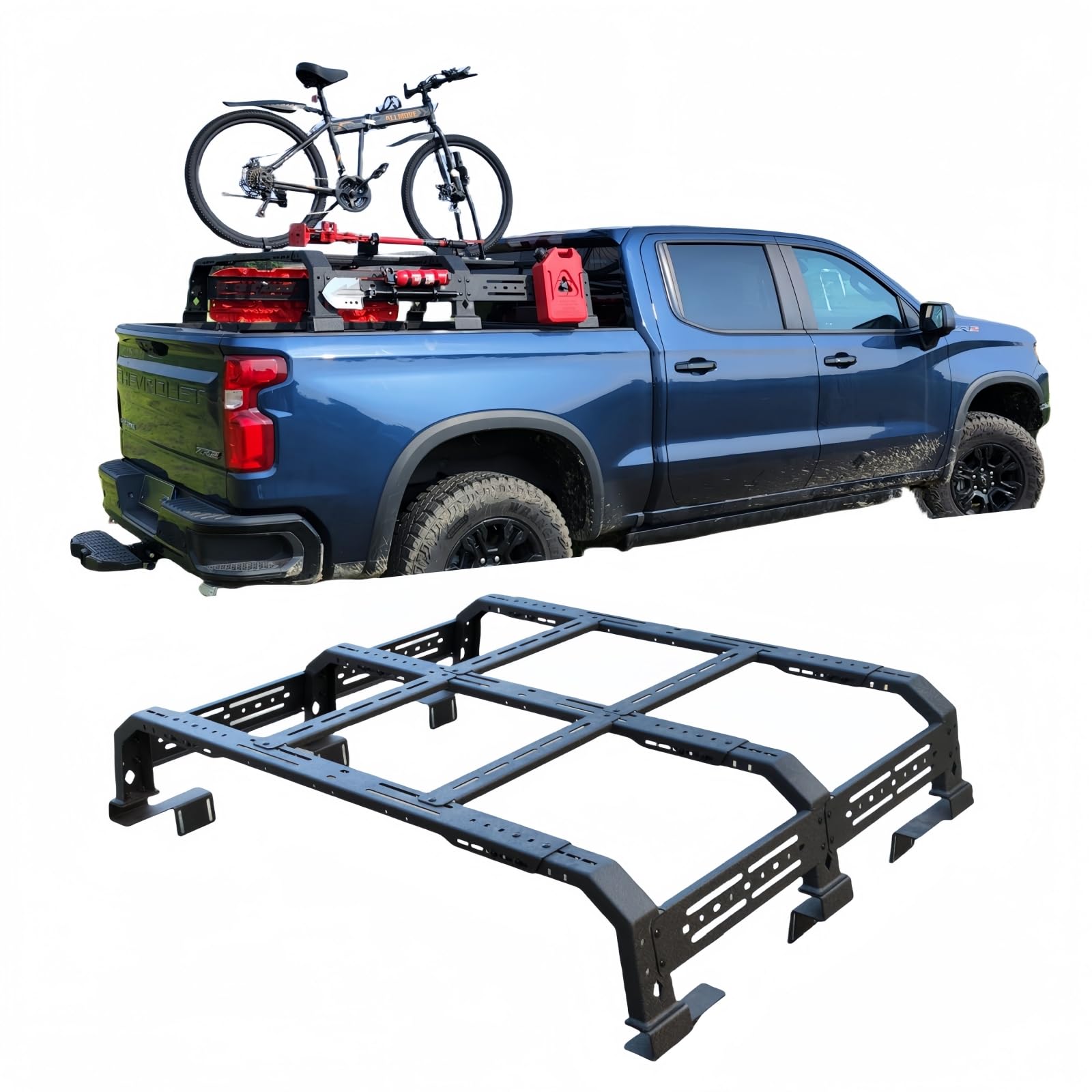 Photo 1 of ***FACTORY SEALED***ONLY DAMAGE TO BOX

YACUTA Overland Bed Rack for Full-Size & Mid-Size Pickup Truck.Compatible with Tonneau Cover|No Drilling Installation