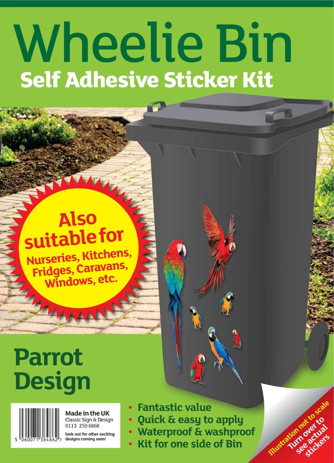 Wheelie bin stickers - Parrots