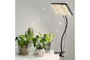 FRGROW Grow Lights for Indoor Plants, UV-IR Full Spectrum Grow Light, Plant Light 200W Plant Grow Lamp, 208PCS LEDs Plant Lamp Too Bright for The Eyes, Daisy Chain Function, 360° Gooseneck