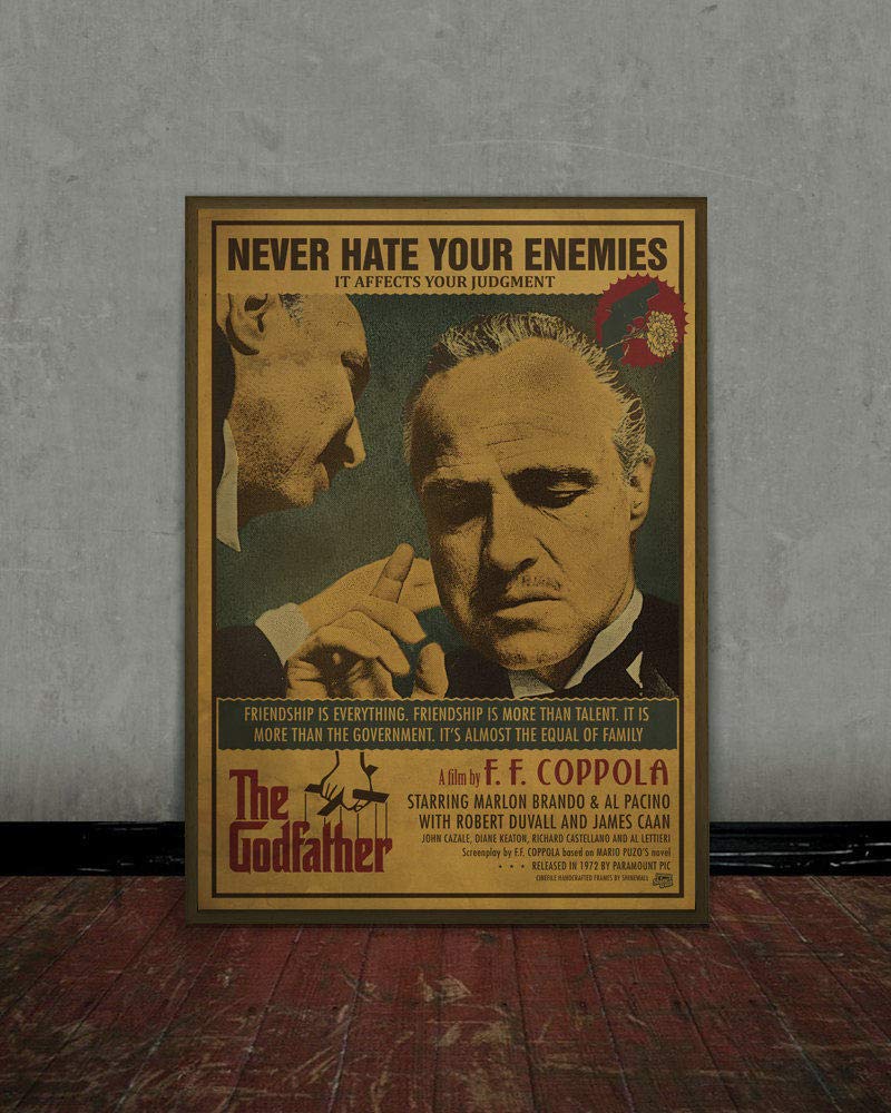 The Godfather Movie Retro Film Poster- 1Gifts for Fan Lovers Posters No Framed
