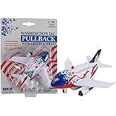 Daron Washington DC Pullback Plane with Light and Sound | Officially licensed, pullback action, flashing LED lights, jet sounds, batteries included, durable plastic material