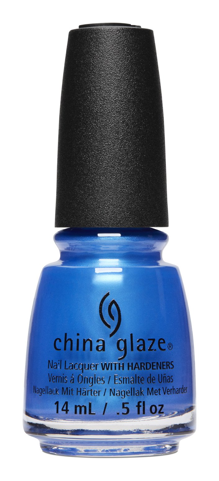 China Glaze Nail Lacquer with Hardeners, 14 ml, Crushin' on Blue