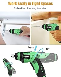 VIGRUE Cordless Screwdriver, Rechargeable Electric