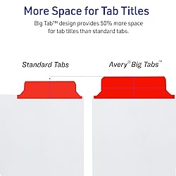 Avery Big Tab Write & Erase Dividers for 3 Ring
