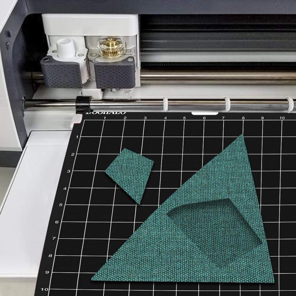 DOOHALO Cutting Mat Compatible with Cricut Explore Air2/One Maker Smart Cutting Machine Expression 12 X 12 inch 3 Pack Replacement Adhesive Vinyl Mats Black Color Standard Grip Cutting (Black)