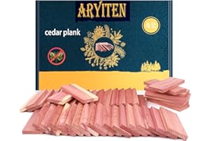 Aryiten Cedar Blocks for Clothes Storage, Aromatic Scent Cedar Wood Planks for Closets and Drawers Freshener, 42 Pack